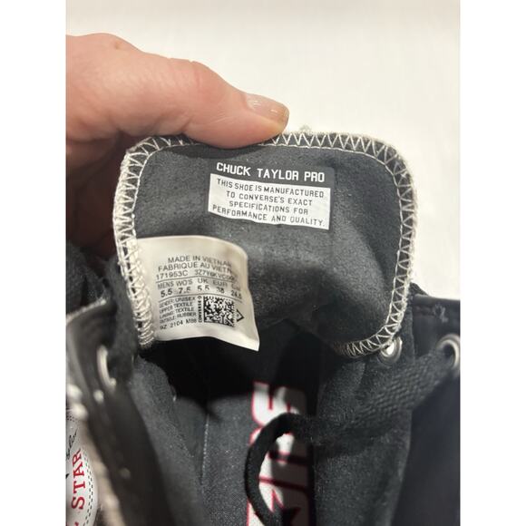 Converse hi-top Black Widow Spider Chuck Taylor Pro Unisex Size 5.5/7.5 Tie Dye - Picture 7 of 7